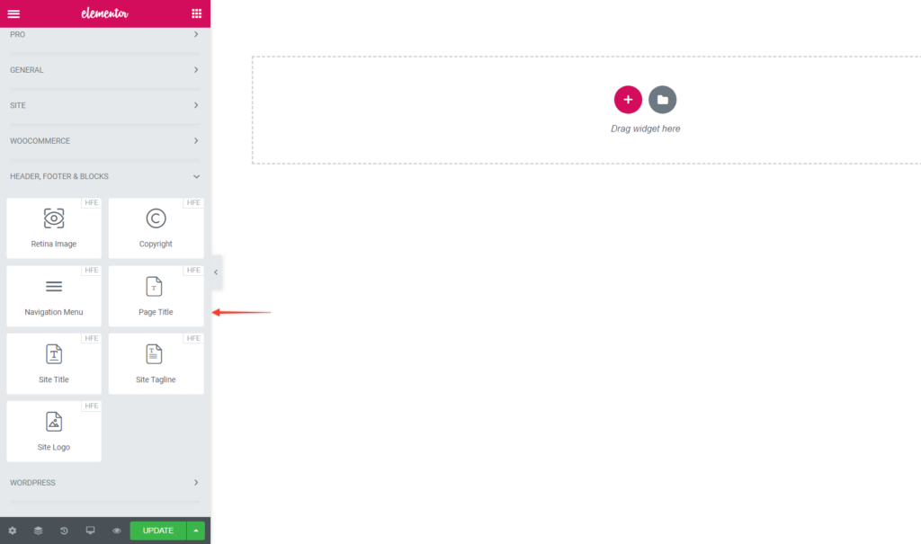 Elementor Header & Footer Builder blocks