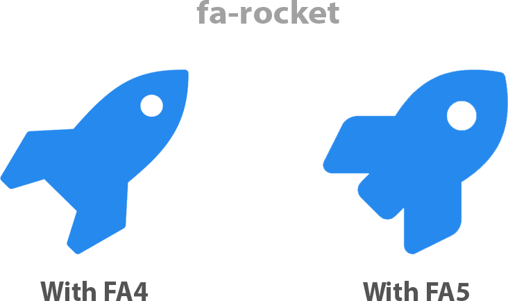 Font Awesome 5 icon difference