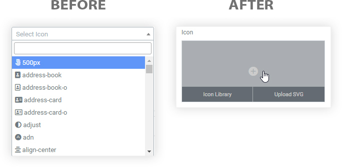 New icon settings
