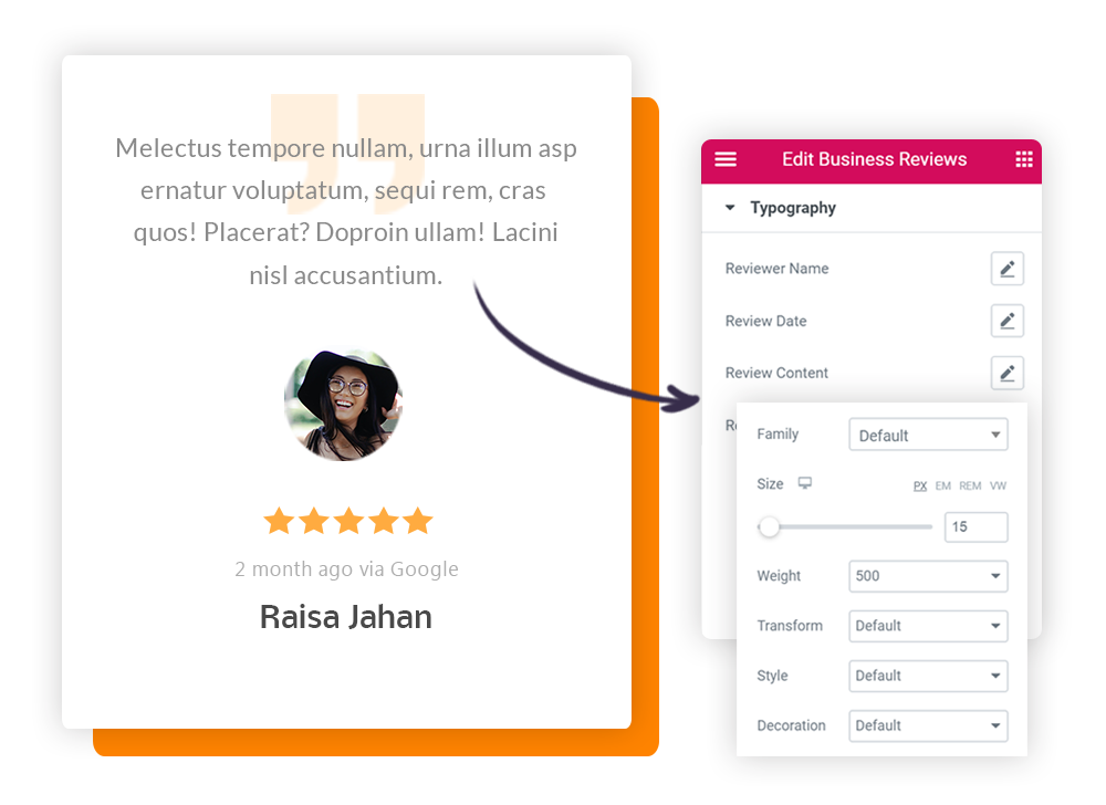 Review Style Ultimate Elementor