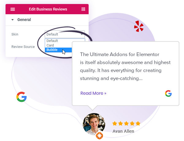 Business Reviews in Ultimate Elementor