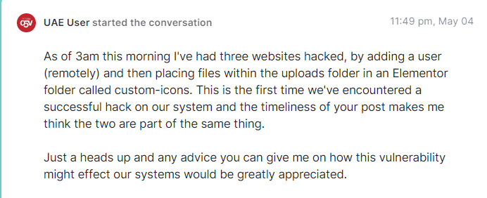 Security Vulnerabilities response